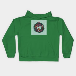 Christmas Wreath Kids Hoodie